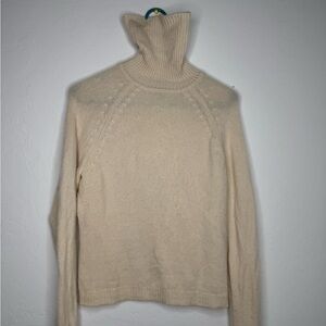 Ann Taylor Cashmere Cream Turtleneck